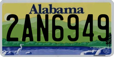 AL license plate 2AN6949