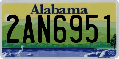 AL license plate 2AN6951