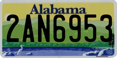 AL license plate 2AN6953
