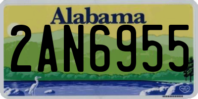 AL license plate 2AN6955