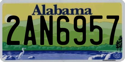 AL license plate 2AN6957
