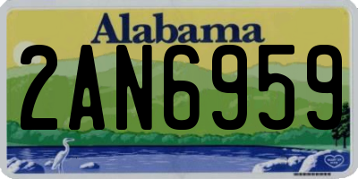 AL license plate 2AN6959
