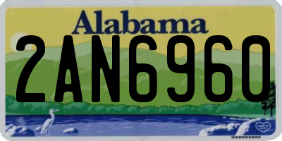 AL license plate 2AN6960