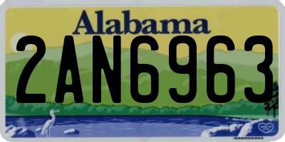 AL license plate 2AN6963