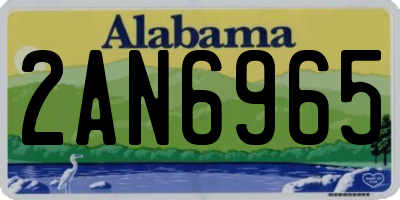 AL license plate 2AN6965
