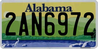 AL license plate 2AN6972