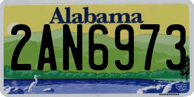 AL license plate 2AN6973