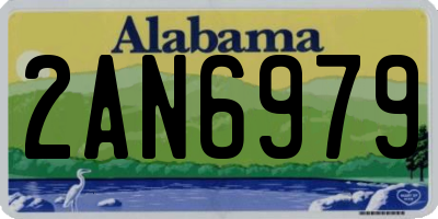 AL license plate 2AN6979