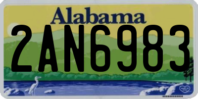 AL license plate 2AN6983