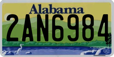 AL license plate 2AN6984
