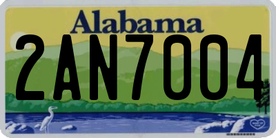 AL license plate 2AN7004