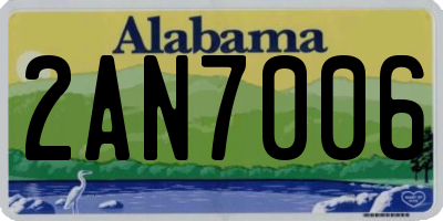 AL license plate 2AN7006
