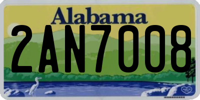 AL license plate 2AN7008