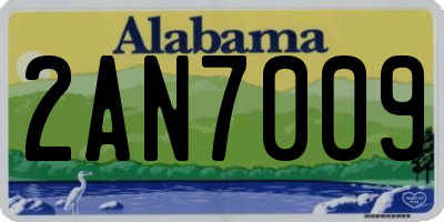 AL license plate 2AN7009