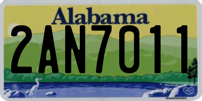 AL license plate 2AN7011