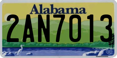 AL license plate 2AN7013