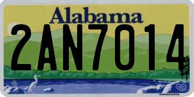 AL license plate 2AN7014