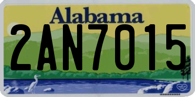 AL license plate 2AN7015