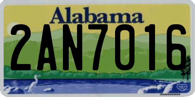 AL license plate 2AN7016
