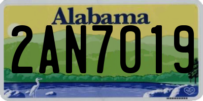 AL license plate 2AN7019