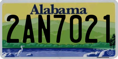 AL license plate 2AN7021