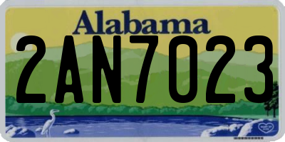 AL license plate 2AN7023