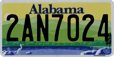 AL license plate 2AN7024