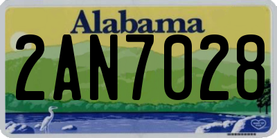 AL license plate 2AN7028