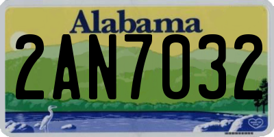 AL license plate 2AN7032