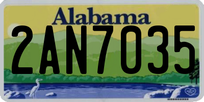 AL license plate 2AN7035