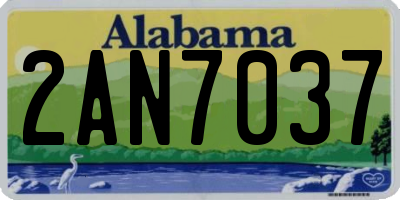 AL license plate 2AN7037