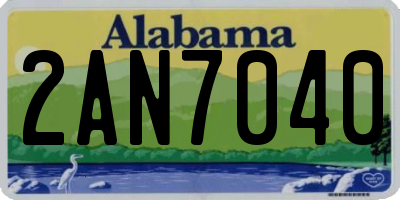 AL license plate 2AN7040
