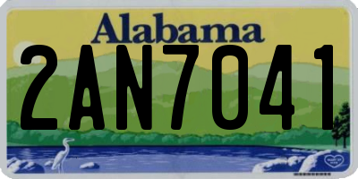 AL license plate 2AN7041