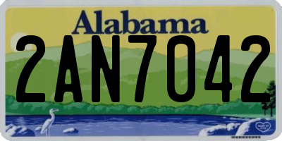 AL license plate 2AN7042