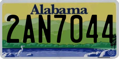 AL license plate 2AN7044