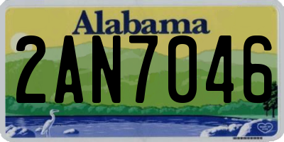 AL license plate 2AN7046