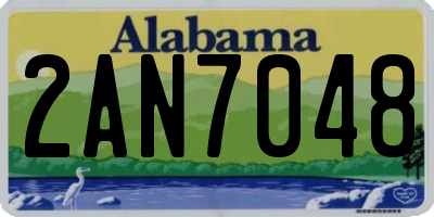 AL license plate 2AN7048