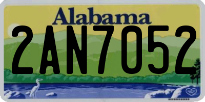 AL license plate 2AN7052