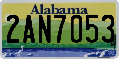 AL license plate 2AN7053