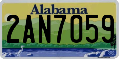 AL license plate 2AN7059