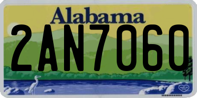 AL license plate 2AN7060