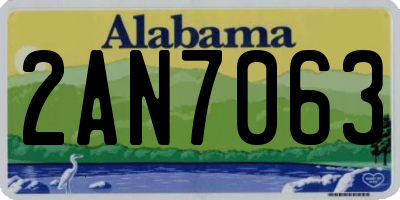 AL license plate 2AN7063