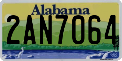 AL license plate 2AN7064