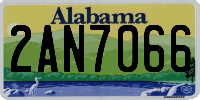 AL license plate 2AN7066