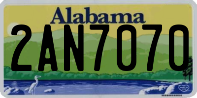 AL license plate 2AN7070
