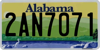 AL license plate 2AN7071
