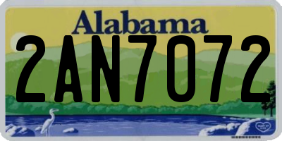 AL license plate 2AN7072