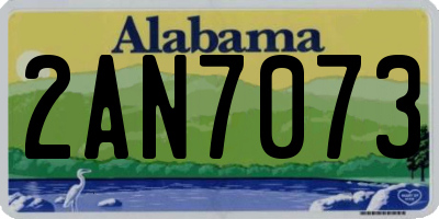 AL license plate 2AN7073