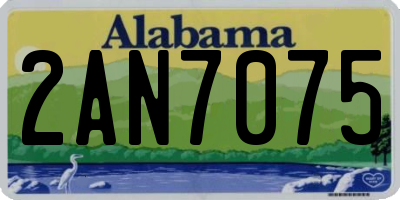 AL license plate 2AN7075
