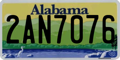 AL license plate 2AN7076